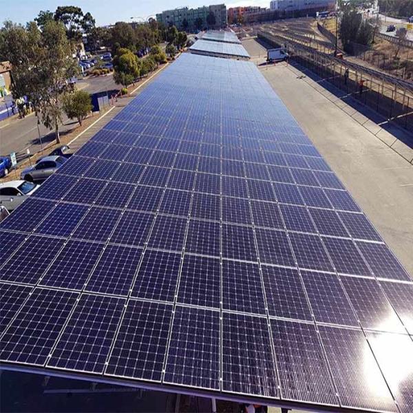 El panel Frameless abre la tierra Q345 los sistemas del montaje de 6063 picovoltios para el Carport