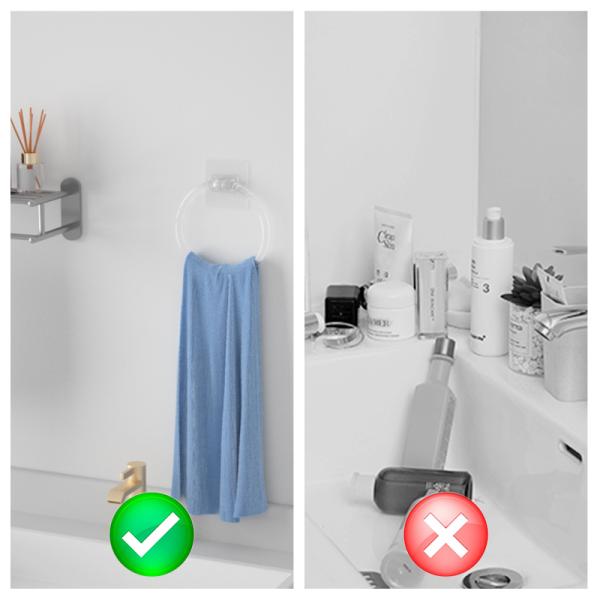 Диаметр прилипателя ISO9001 160mm держателя кольца полотенца Bathroom ПК материальный