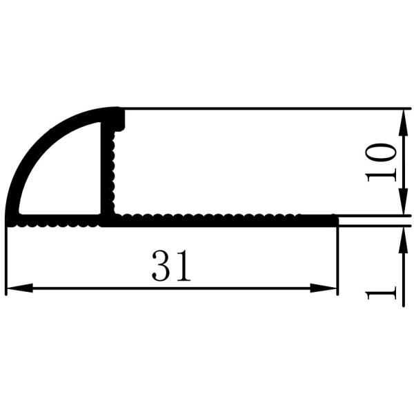 Bronze Aluminum Corner Tile Trim 0.55mm Thickness 6063 Alu Material
