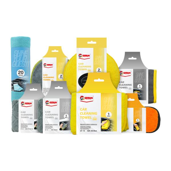 GETSUN Serviettes de nettoyage de voiture, douces, durables et réutilisables