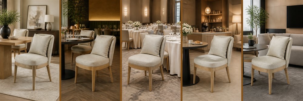 Upholstered Dining Chair with Lumbar Cushion CYC-032