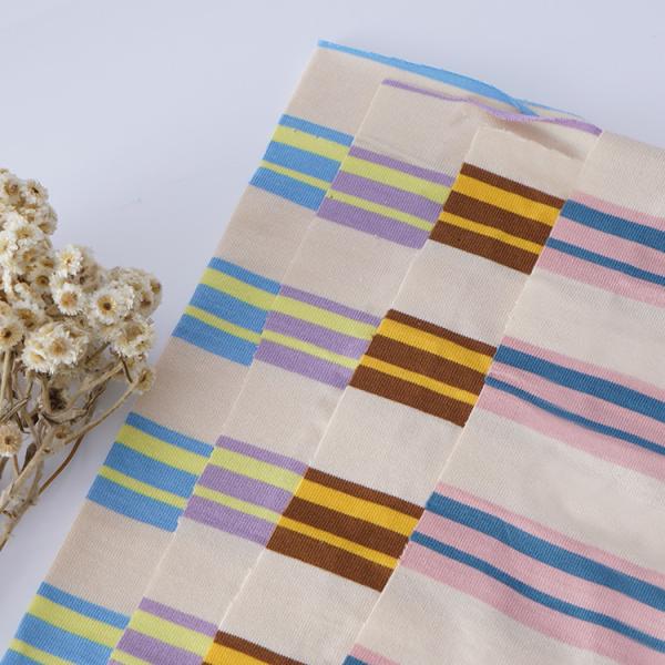 Туго сплетите Striped ткань простирания, ткань нашивки синих хлопков Sportswear чистую