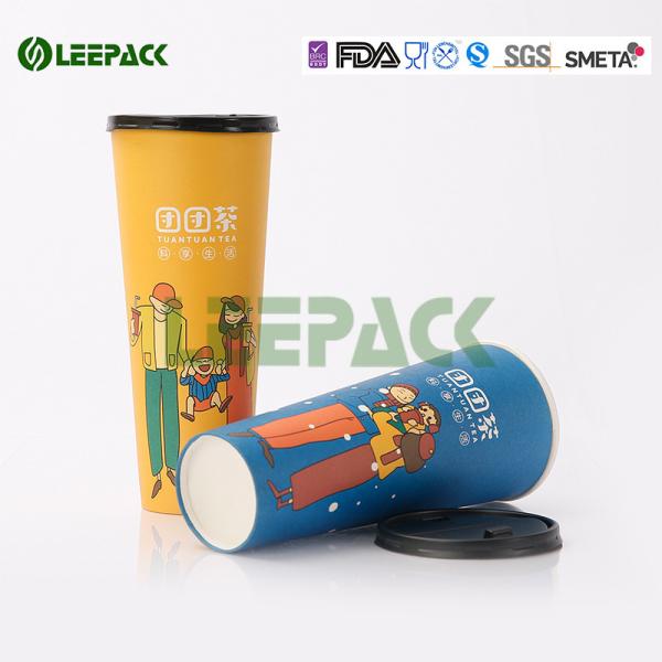 600ml Large Size Disposable Paper Cups Integrated / wedding nice disposable cups
