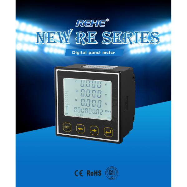 High Quality New design  series 96*96mmThree Phase LCD AVHz,kwh Multi-function Multimeters