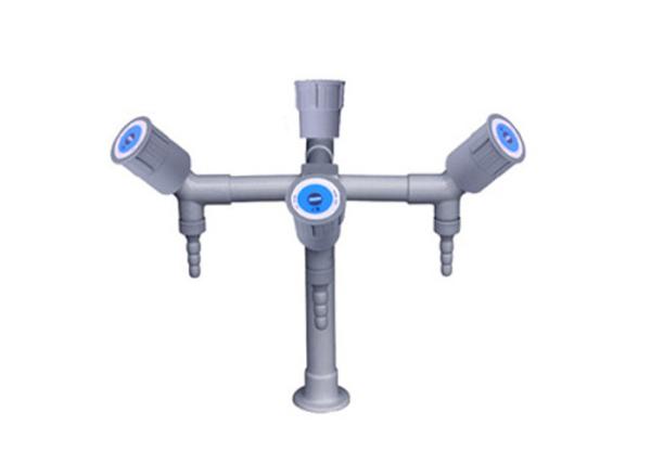 chemical resistant Deck Mounted Lab Fittings with Quadruple Outlet
