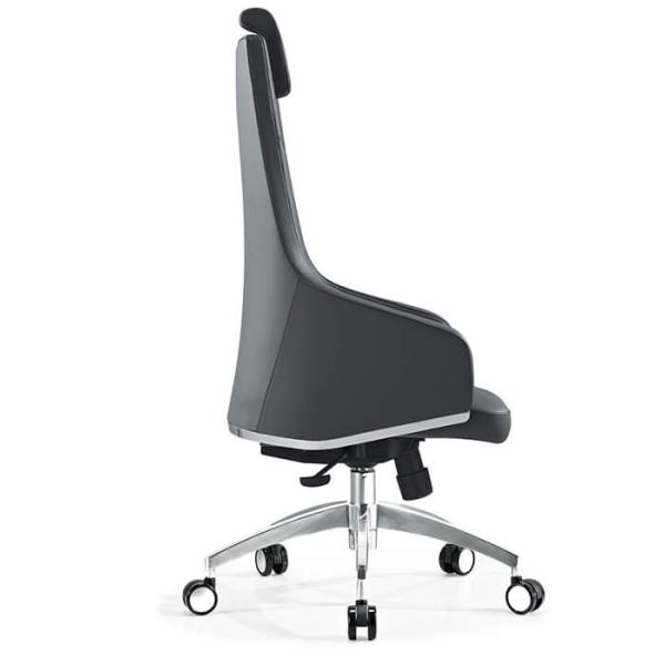 Tilting Cowhide Executive Leather Office Chair High Density