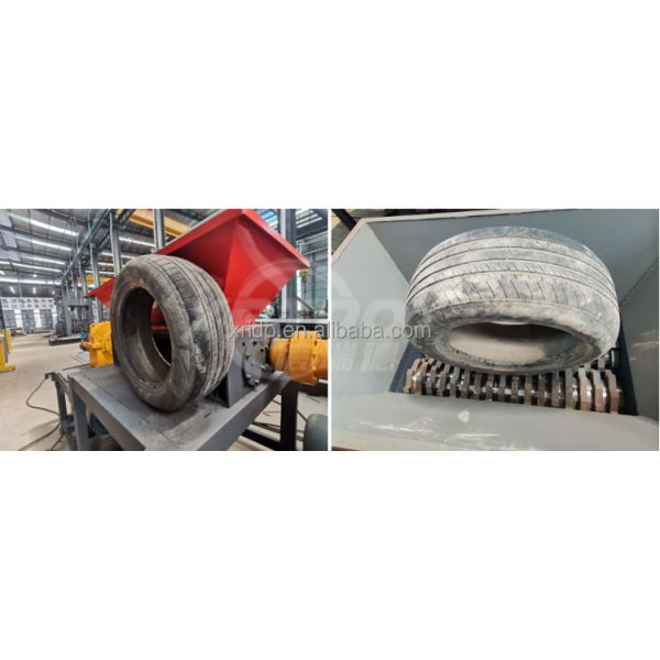 Industrial Automatic Tire Shredder 380V/50HZ with 12 Months Warranty and 2200kg Weight for Waste Tire Recycling