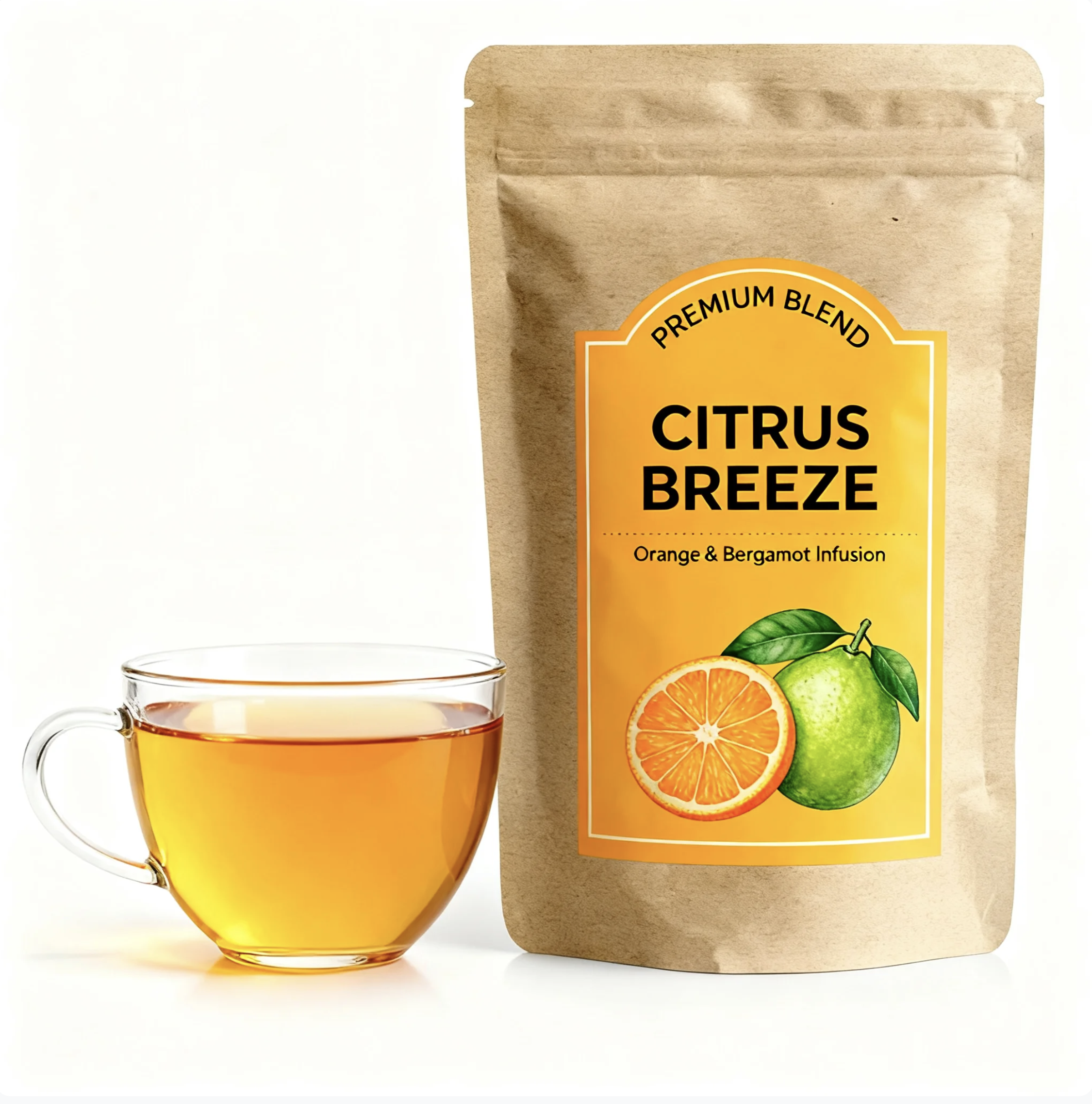 100g Custom Tea Pouches Professional Portable Eco Friendly Tea Bag Packaging With Zipper