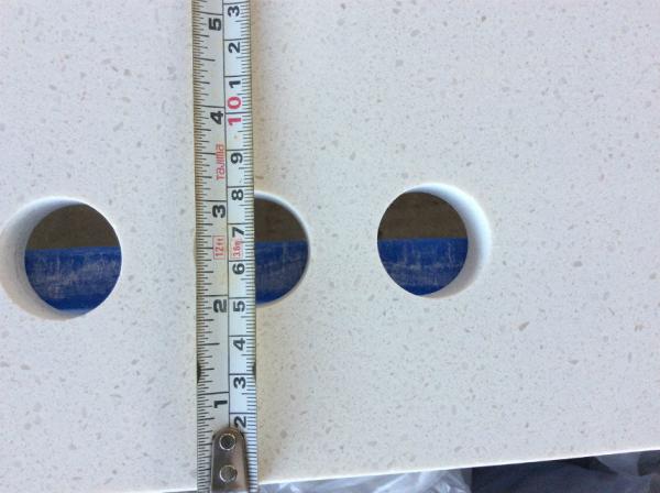 Bacteria Resistant Quartz Countertop Slab With Sink Prefabricated Vanity Tops