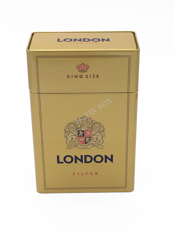 London Preminum Cigarette Tin Can Custom Logo Printed For 10 Pack OEM / ODM