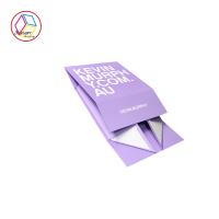 Color púrpura sólido plegable de la caja de regalo de la cartulina de la impresión en color cuatro