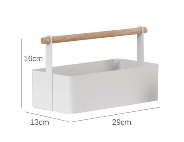 O pó branco revestiu a caixa de armazenamento cosmética do ferro dos eletrodomésticos do metal de 19cm