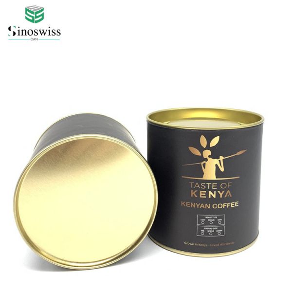 Manual Sealing Moisture Proof Coffee Paper Cans With Food Grade Aluminum Lining
