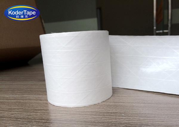 Reinfoced White Color Kraft Shipping Tape Fiber Glass Gummed Jumbo Rolls
