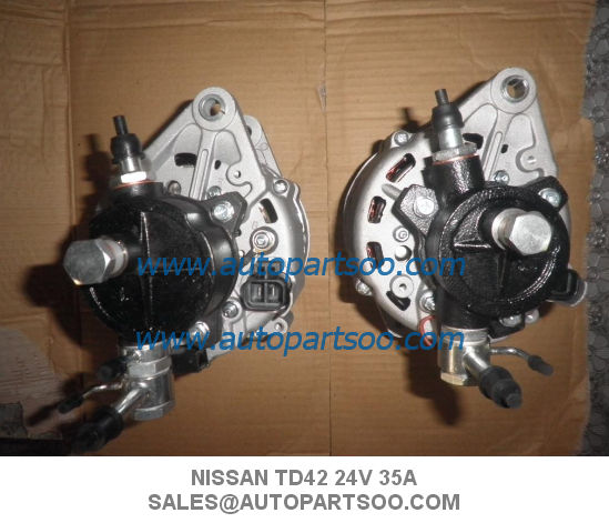 Alternador NISSAN TD42 23100-11T18 NISSAN Patrol SAFARI ALTERNATOR,24V,35 AMP,TD42
