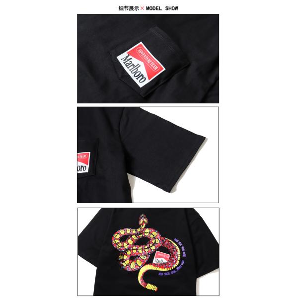 Youth Popularity Collarless Rattlesnake Printed Skateboard T-Shirt for 18-24 Years Old