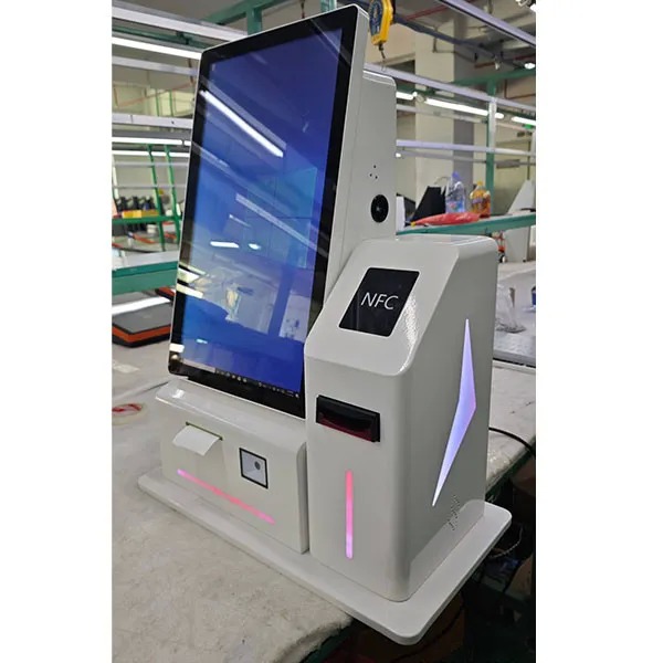 24 LED Decoration Desktop Android Computer Touch Screen Payment Kiosk with Cash Collection