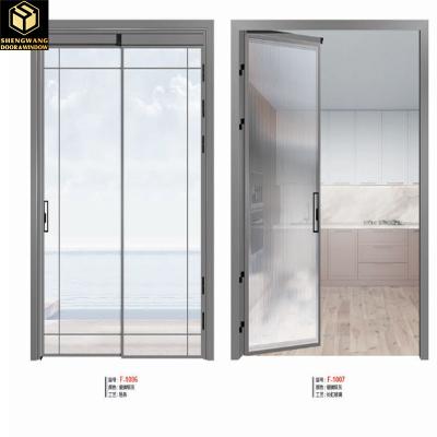 Silver Aluminum Sliding Glass Door Insulated Glass Aluminium Sliding Frame For Thermal Insulation