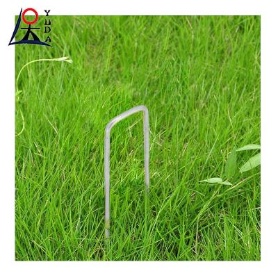 Aço em forma de U Nails de terra galvanizado grama de grama para jardim