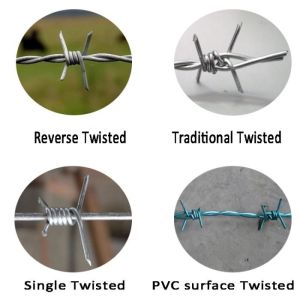 Factory Direct Supply 50kg Per Roll Galvanized Barbed Wire 12 Gauge 4 Inch Barb Spacing for Highway Fence