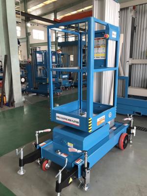 Single Mast Lift With 630 * 650mm Platform , Aluminium Alloy Hydraulic Cargo Lift