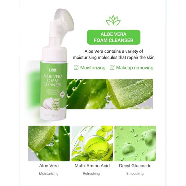 Nettoyant moussant pour le visage, éliminateur de points noirs, anti-acné, soin pour peau sèche, contrôle du sébum