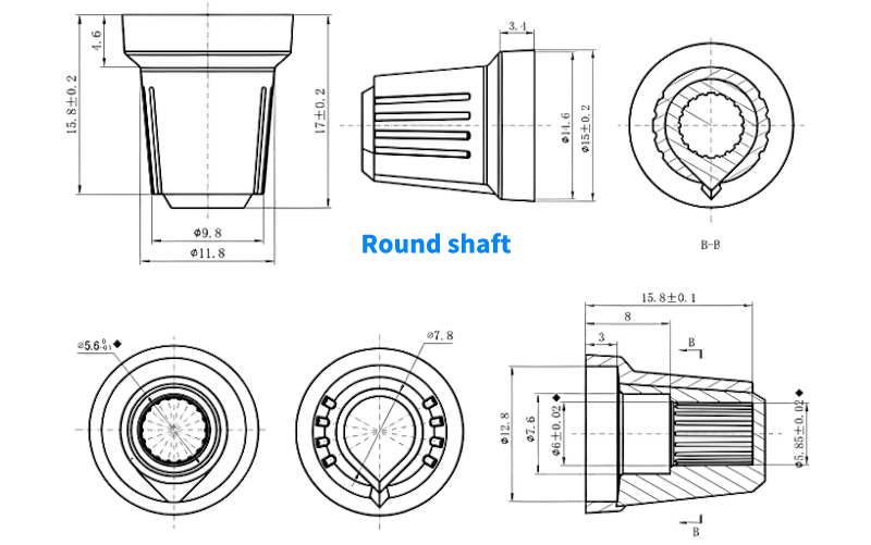 AG2 Пластмассовый потенциометр Кнопка 15X17MM WH148 Кнопка Диаметр 6 мм Кап.