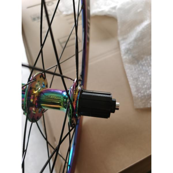 20 дюймовый колесный комплект из углеродного волокна для дорожных велосипедов 8/9/10/11 Скорость двойной стены цвет радуги