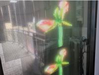 Écran LED transparent P8 doux, intérieur, couleur complète, écran LED transparent et flexible