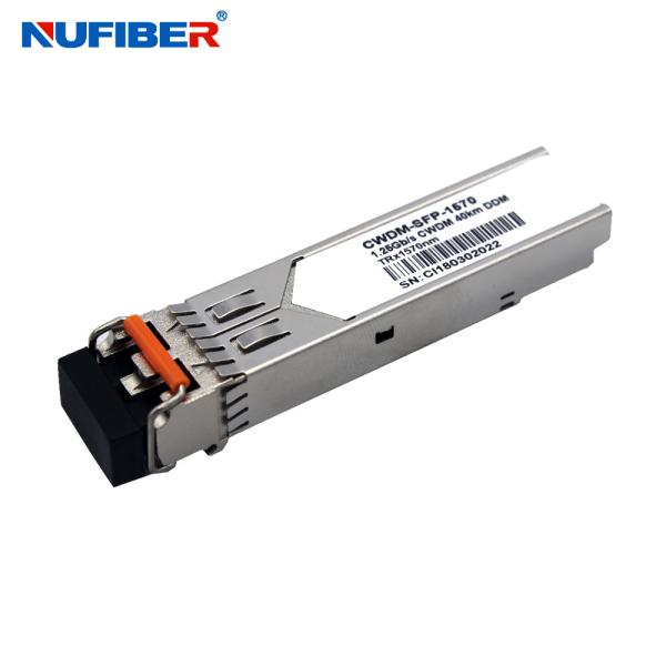 1.25Gb/s 40km CWDM SFP Transceiver Duplex LC 1270nm-1610nm SM DDM
