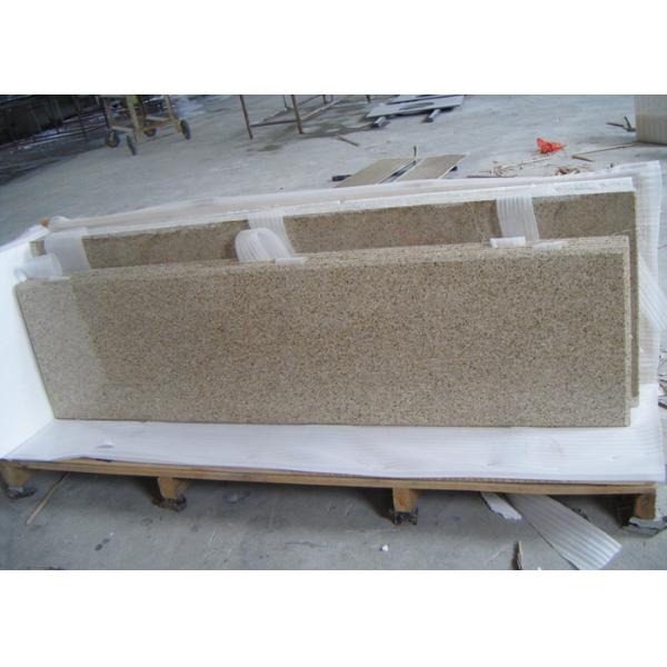 Rustic Yellow Colored Granite Stone Slab Countertop For Kitchen Showroom