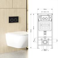 0.1-1.6MPa Pressure Wall Mounted Inbuilt Flush Tank / Built In Wc Cistern Stainless Steel Flush Pipe