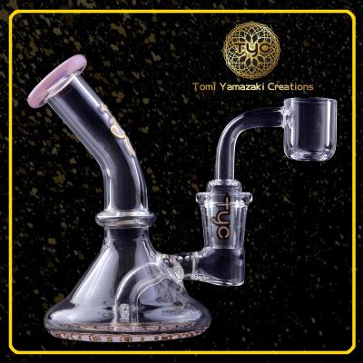 Stock Supply Bong de vidro 6'' cachimbo de água para fumar 18 mm rosa adequado