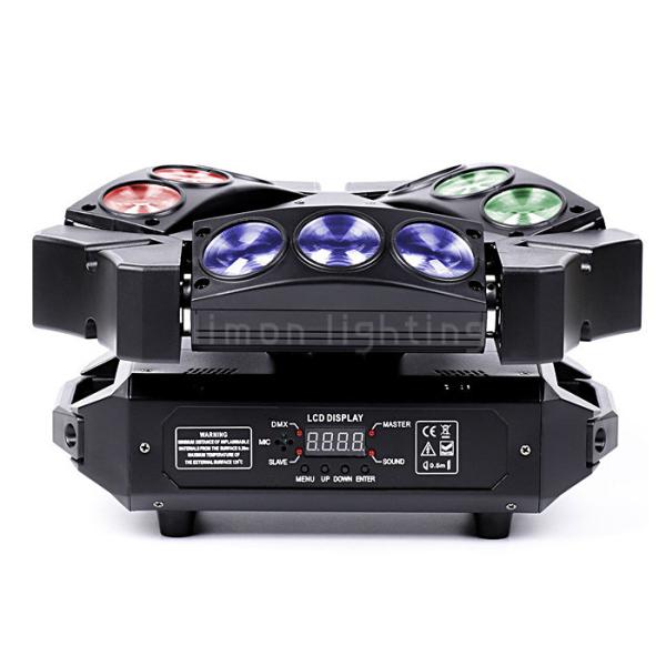 Home Party 3x3 9pcs 12w RGBW 4in1 Mini LED Spider Beam DMX Wash Moving Lights