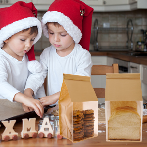 Paper Bread Bags For Homemade Bread Sourdough Bread Bags Bakery Bags With Window Cookie Bags For Packaging