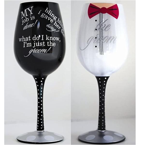 Custom Design High Quality Personalized Glitter 450ml Red Wine Glass Glass Gift