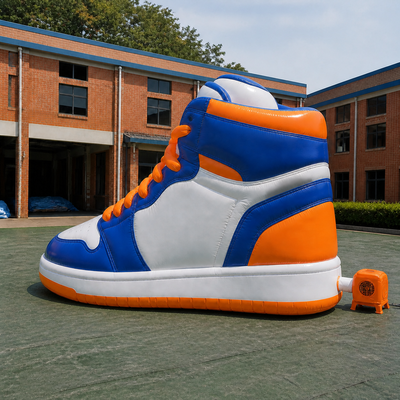 Custom Giant Inflatable Sneaker Advertising Model with Detailed Laces Full Color Printing and Brand Logo