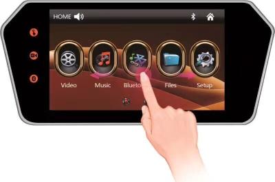 7 LCD MP5 Touch Screen Display For Car , Car Parking Monitor Customizable Splash Screen