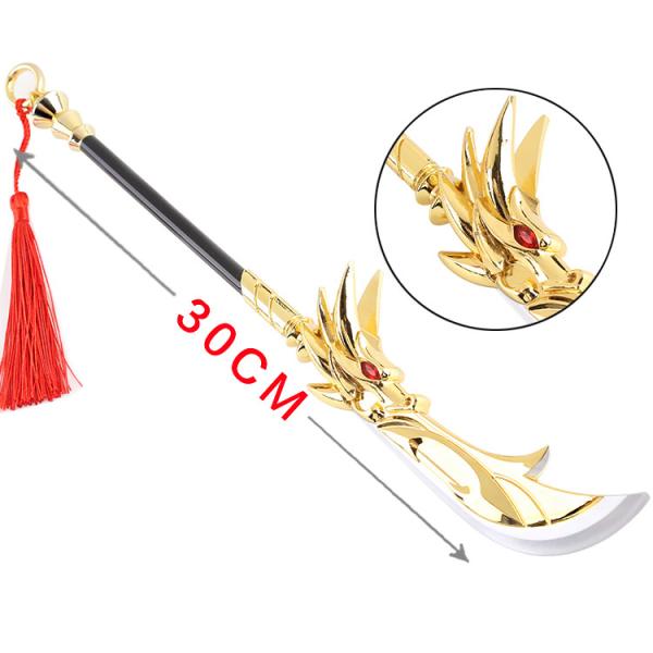 Guanyu Green Dragon Crescent Knick Knacks Blade Knife Model Ornaments 30CM