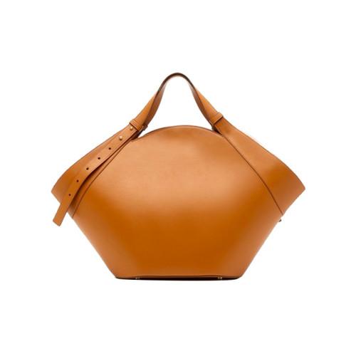 39cm 15cm 20cm Student PU Shoulder Bag Fan Shaped Irremovable Strap