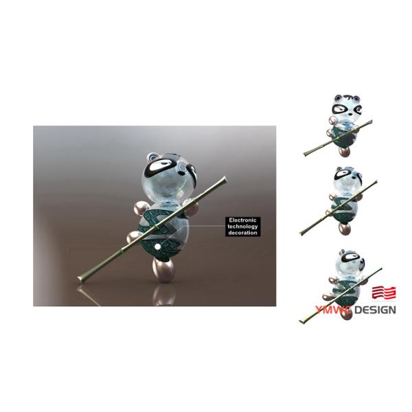 Stainless Steel Panda Shape Landscape Sculpture for Outdoor Decoration and Landscaping