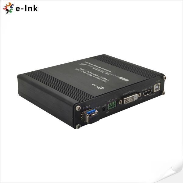 1Ch 1080P DVI + USB KVM + 1Ch RS232 + 1Ch Bidi Stereo Audio + 1Ch GPIO over Fiber Extender