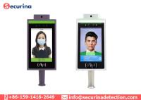 termómetro de medición de la temperatura del cuerpo del reconocimiento de cara de exhibición de 8inch LCD para el control de acceso