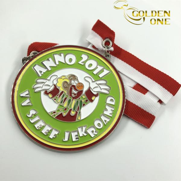 Carnival Personalized Race Medals Zinc Alloy Karnevalsorden Spinner With Lanyard