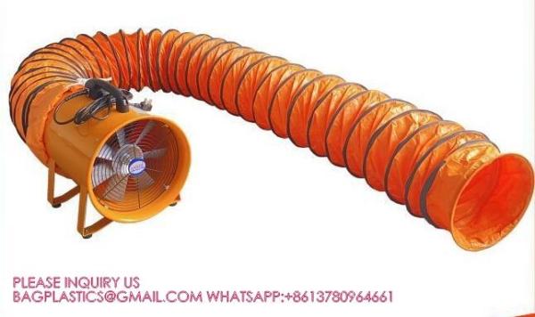 Ventilation Confined Limited Spaces Air Supply 200mm 5m Fire Resistant PVC Flexible Air Duct