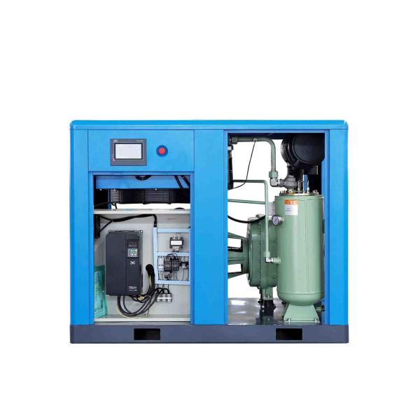 IP55 Direct Drive Two Stage Screw Air Compressor PLC Control Air / Water Cooling