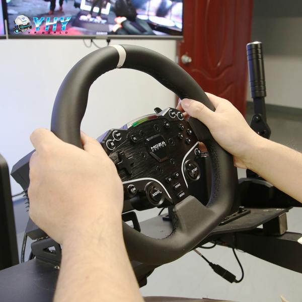 Jeu Tout le volant en alliage d'aluminium 3 écrans Simulateur de course VR Centre commercial