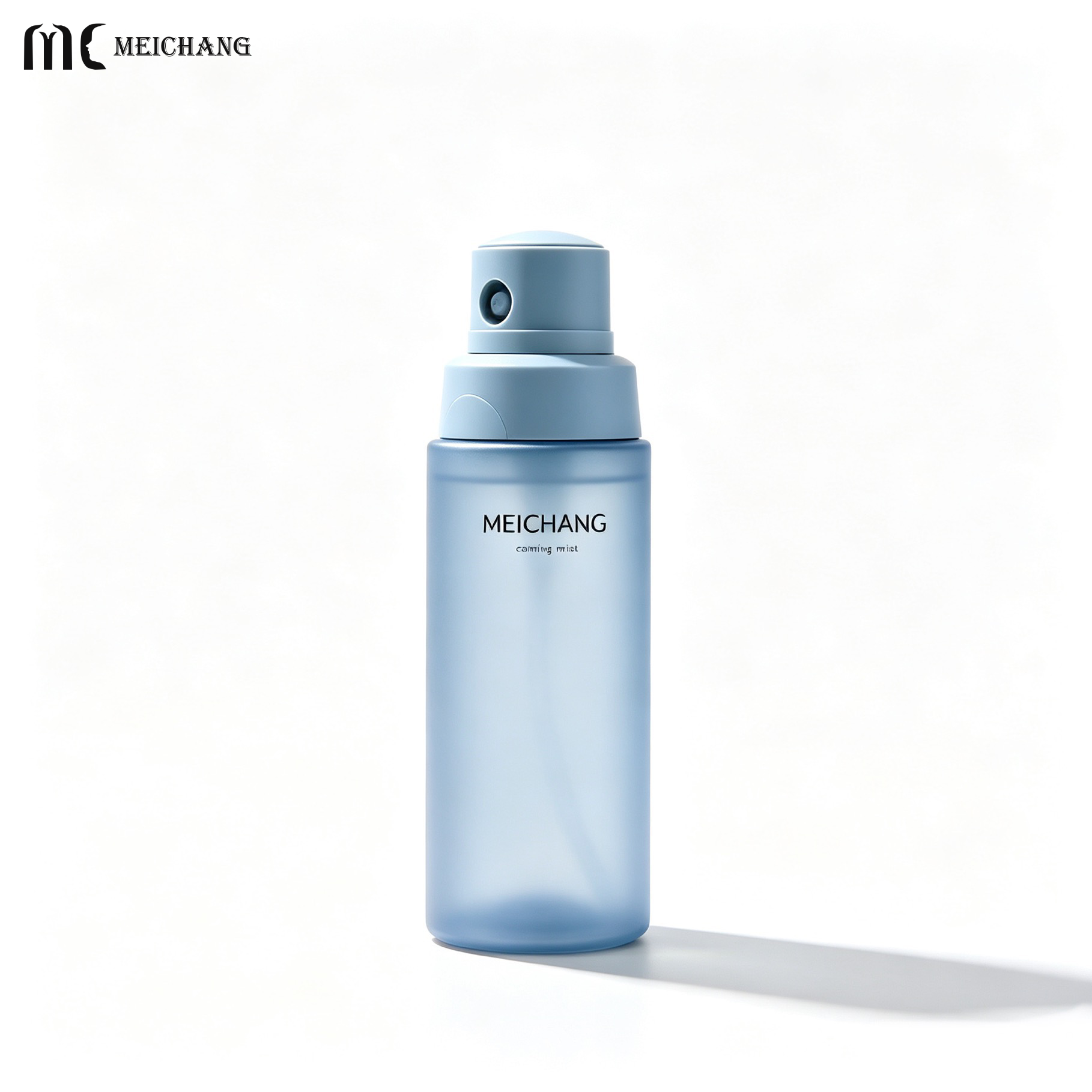 60ml 100ml 150ml Round PCR HDPE Powder Spray Bottle for Skincare Powder Packaging (MC-1504)