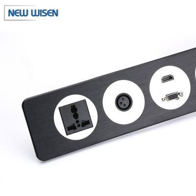 Panneau d'aluminium monté bureau Bureau prises d'alimentation avec USB