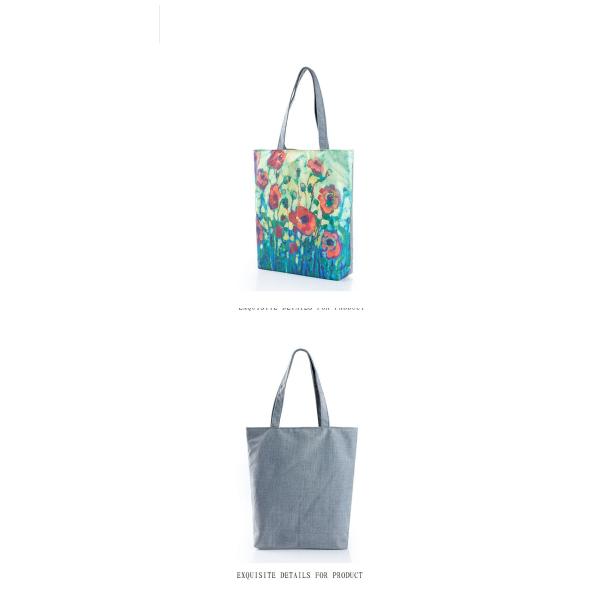 Digital painting flowers calico shoulder portable handbag shoulder bag